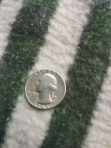 tar: ABŞ 25 sentlik sikkə – Washington Quarter (1966) - Ön tərəf: George — 1