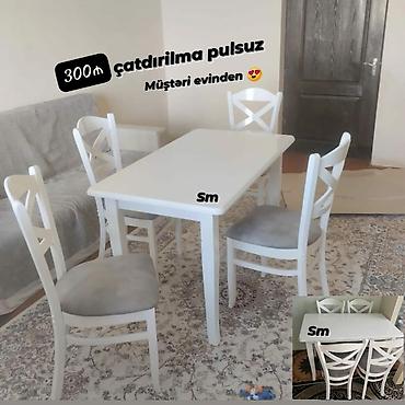 Masa və oturacaq dəstləri: Mətbəx üçün, Yeni, Açılmayan, 4 stul -da lalafo.az — 20 Masa və oturacaq dəstləri: Mətbəx üçün, Yeni, Açılmayan, 4 stul — 20