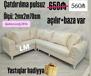 ağ divan: Künc divan, Yeni, Açılan, Bazalı, Parça, Şəhərdaxili pulsuz çatdırılma — 1