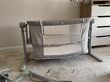 Прикроватная детская кроватка-колыбель Coolbaby (серый цвет). -