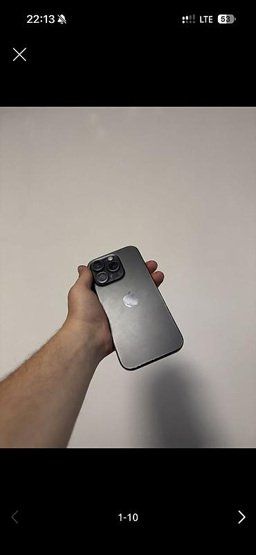 iphone 27: IPhone 15 Pro, Б/у, 256 ГБ, Черный, Чехол, Кабель, 81 % — 3