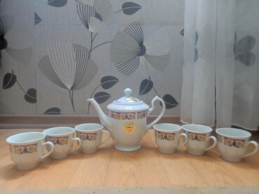 Çay dəstləri və servizlər: Çay dəsti, rəng - Ağ