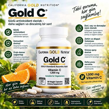 California Gold Nutrition – Gold C GOLD Standard Askorbik Turşu