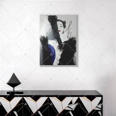 картина: Картина из серии интерьерных работ "Black & White". Ручная работа