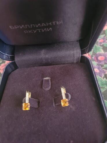 золотые серьги с жемчугом: Серьги, Проба 585, Фианит, Женские
