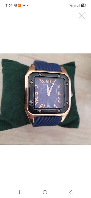 Aksesuarlar: Cartier brend Mavi və Rose Gold Kişi Saatı birmarketde bu saat hal - — 1