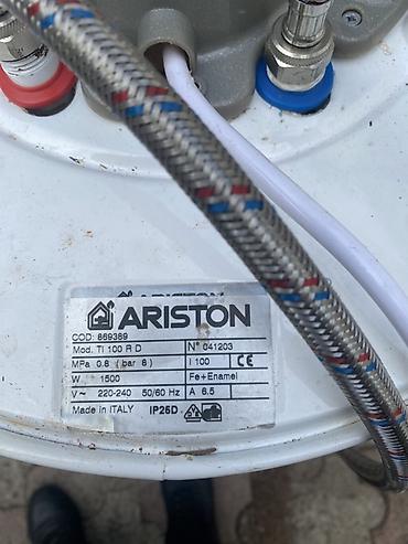 elektrik peci: Ariston 100 l, İşlənmiş, Kredit yoxdur, Ünvandan götürmə — 4