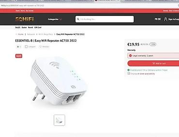 Modemi, ruteri i mrežni uređaji: Essentiel b AC750 Easy WiFi – Wi‑Fi repetitor - Proširenje bežične — 8