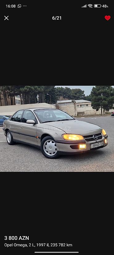 Opel: Opel Omega: 2 l | 1996 il 4190000 km Sedan -da lalafo.az — 5 Opel: Opel Omega: 2 l | 1996 il 4190000 km Sedan — 5