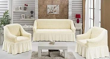 Prekrivači za nameštaj: Set rastegljivih navlaka sa karnerima – trosed, dvosed i fotelja — 3