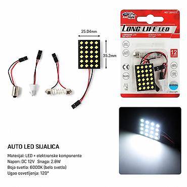 KMT Auto LED plafonsko svetlo, 24 SMD, belo – Kmt Style Opis: -