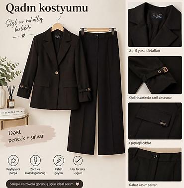 Qadın kostyumu – dəst pencək + şalvar - Tərz və rahatlığı birləşdirən