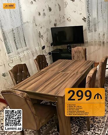 Ev və bağ: Mebel dəsti – Masa və 6 ədəd stul - Model: Masa dəsti (La Mini) - — 1