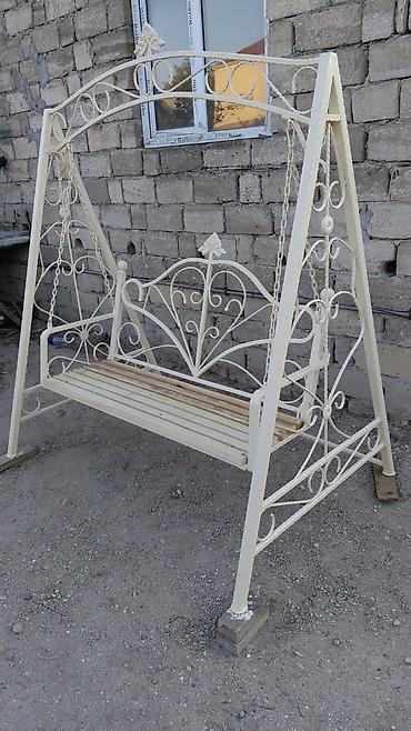 stol taxta: Metalkonstruksiya yelləncək skamya - Material: qaynaqla yığılmış — 1