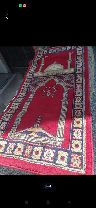 турецкие ковры миллионники: Жайнамаз, Б/у, цвет - Красный