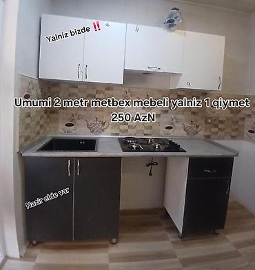 tifani dest: 2 metrlik mətbəx mebeli. Mətbəx üçün kompakt və funksional dəst olub — 2