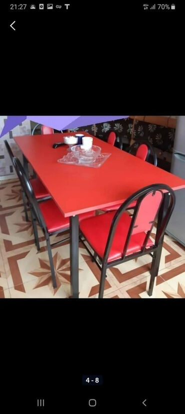 Masa və oturacaq dəstləri: Stol stul tek ve Komplekt Wekilde 4 neferlik Parca ile 120 azn 4 — 19