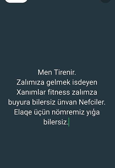 Xanımlar üçün fitness zalı – Nefçilər • Xidmət: Peşəkar məşqçi ilə lalafo.az -da Xanımlar üçün fitness zalı – Nefçilər • Xidmət: Peşəkar məşqçi ilə