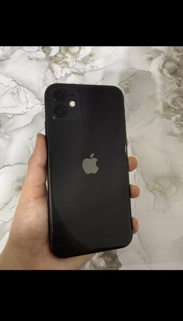 Apple iPhone: IPhone 11, 64 GB, Qara, Zəmanət, Simsiz şarj, Face ID