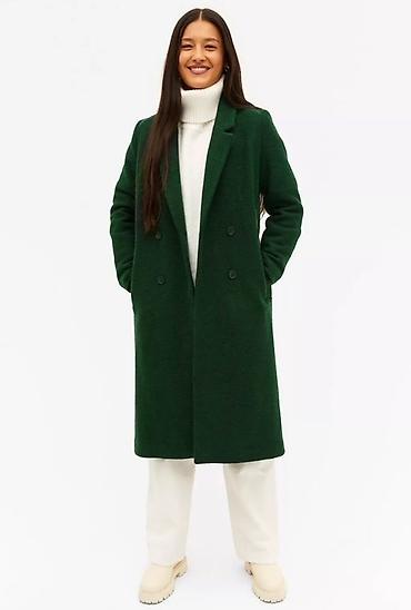 mango s: Пальто, Классика, Осень-весна, Длинная модель, Двубортная модель, L — 1