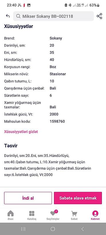 samavar ucuz: Az işlənmiş xəmir yoğuran aparatı satılır, 400 manata alınıb, 200 — 3