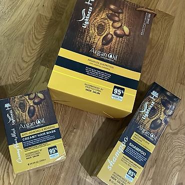 prostata qulluq: Şampun+ Maska. Lightness Argan Oil saç — 1