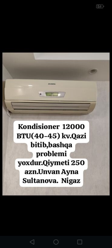 aux kondisionerləri: Kondisioner İşlənmiş, 40-45 kv. m, Kredit yoxdur