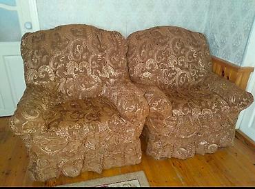 divan kreslo örtüyü: İşlənmiş, Divan, 2 kreslo, Bazalı, Açılan — 3