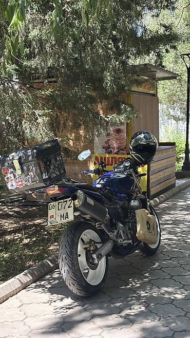 ex 5: Honda CB600F Hornet, синий дорожный нейкед. - Двигатель: рядный — 4