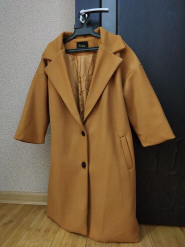 женские демисезонные куртки и пальто: Пальто, Осень-весна, Полиэстер, По колено, Оверсайз, S (EU 36), M (EU 38)