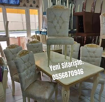 divan temizlenmesi: Qonaq otağı üçün, Yeni, Açılmayan, Oval masa, 6 stul — 7