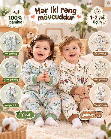 uzun bot: Uşaq kombinezonu – 100% pambıq - Material: tamamilə 100% pambıq — 6