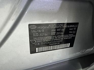 диска на саната: Hyundai Sonata: 2018 г., 2.4 л, Автомат, Бензин, Седан — 4