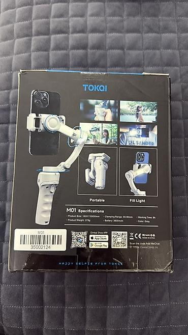 iphone 13 pro korpus: TOKQI M01 3-oxlu smartfon gimbal stabillizatoru - 3-axis — 2