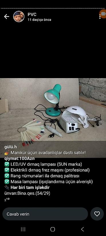 Manikür üçün avadanlıqlar dəsti Tərkib: - LED/UV dırnaq lampası – SUN
