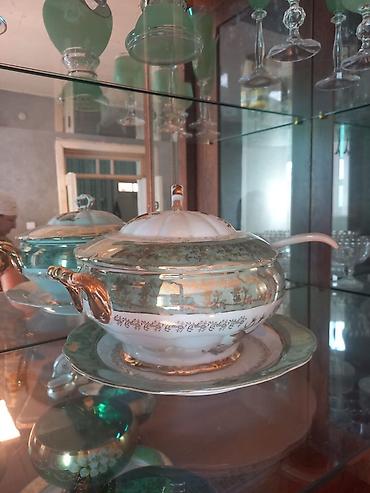 hamam desti: Çay dəsti, rəng - Yaşıl, Farfor, 6 nəfərlik — 1
