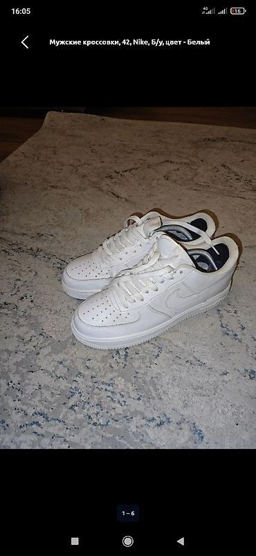 Эркектердин кроссовкасы, 42, 42.5, Nike, Колдонулган, түсү - Ак, Акылуу жеткирүү — 7
