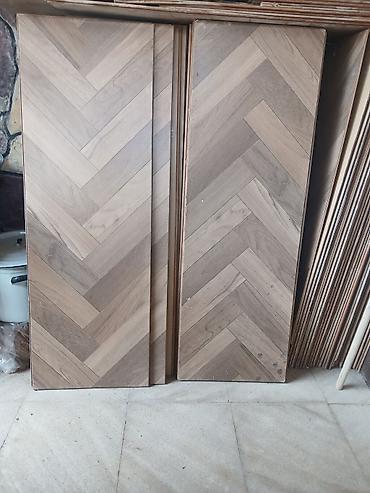 döşəmə materialları: Parket döşəmə panelləri – “balıq sümüyü” (Chevron/Herringbone) — 1