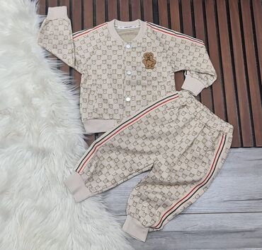 trikotaj uşaq kostyumları: Dəstlər Zara Kids, rəng - Bej