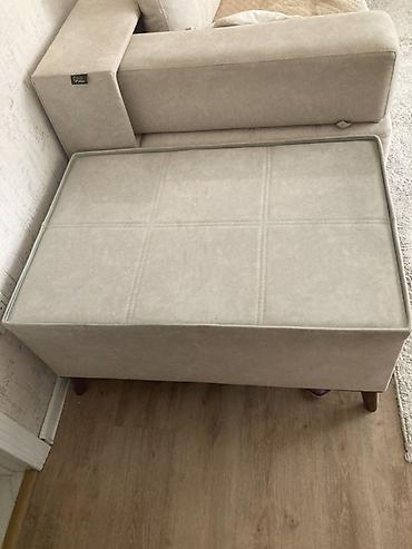 islemis divan: İşlənmiş, Pufik oturacaq, Vеlur parça, rəng - Süd rəngi, Kredit yoxdur, Çatdırılma yoxdur — 2