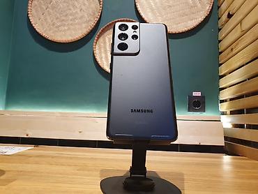 Samsung Galaxy S21 Ultra, Б/у, 128 ГБ, цвет - Черный, 1 SIM, 2 SIM