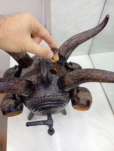 Digər dəstlər və servizlər: Keramik içki çəlləyi dəsti 4 litr maye tutumlu çaxır çəlləyi.8 badəli — 7