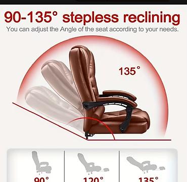 Ofis və oyun kresloları: Yeni, Təkərli, Qolları tənzimlənir, Süni dəri — 7