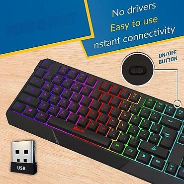Tastature: KLIM CHROMA RGB BEZICNA TASTATURA NOVA WIRELESS SVETLECA TOP | Cene — 3