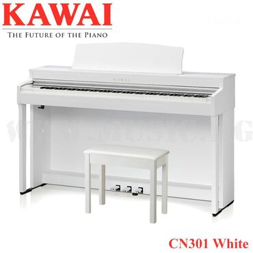 доставка пианино: Цифровое фортепиано Kawai CN301 Premium Satin White Сочетание