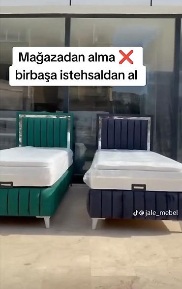 jale mebel: Yeni, Təknəfərlik çarpayı, Bazalı, Matras ilə, Siyirməsiz — 1