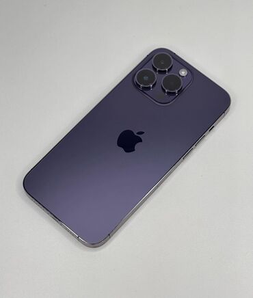 Apple iPhone: IPhone 14 Pro, Б/у, 128 ГБ, Deep Purple, Зарядное устройство, Чехол, Кабель, 91 %