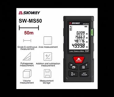 1 kub necə kvadratdir: SNDWAY SW-MS50 lazer məsafəölçən – 50 m Xüsusiyyətlər: - Ölçmə — 1
