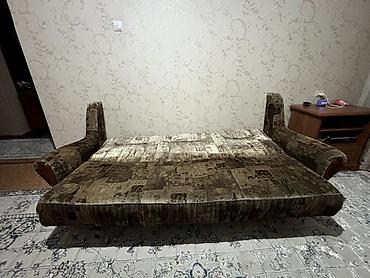 шкаф диван кровать: Комплект мягкой мебели, Б/у, Самовывоз, цвет - Коричневый — 4