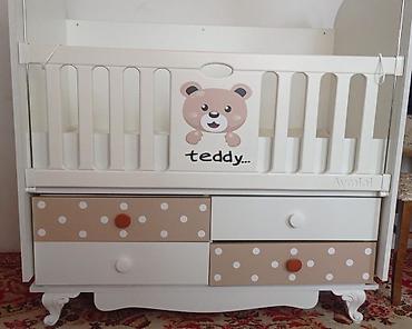 lay lay matras: Aymini “Teddy” uşaq beşiyi - Rəng: ağ və bej tonlarında, ön paneldə — 1